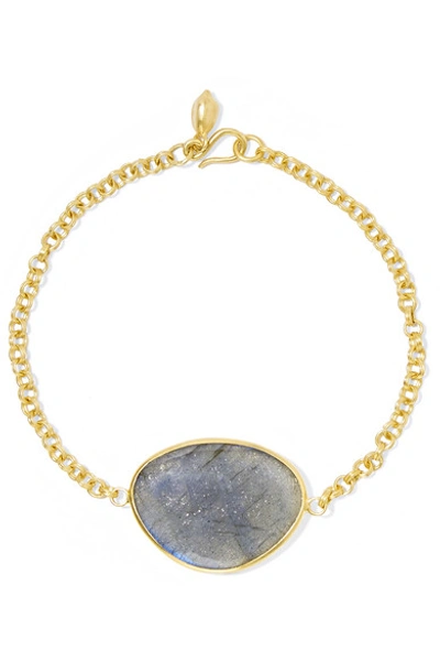 Shop Pippa Small 18-karat Gold Labradorite Bracelet