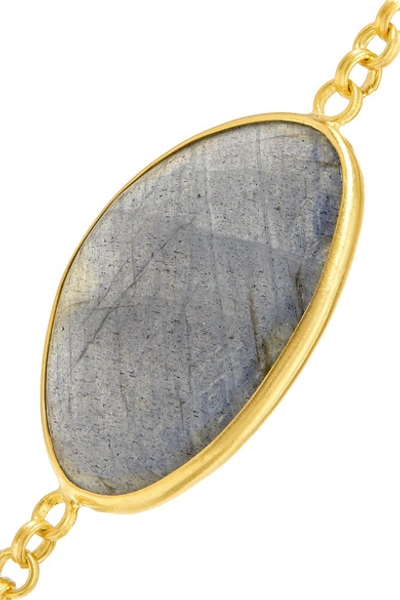Shop Pippa Small 18-karat Gold Labradorite Bracelet