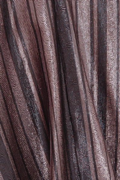 Shop Haney Estelle Metallic Striped Silk-blend Kaftan In Purple
