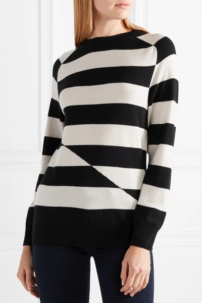 Shop Tomas Maier Striped Cashmere Sweater In Black