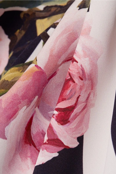 Shop Dolce & Gabbana Printed Silk-blend Midi Dress