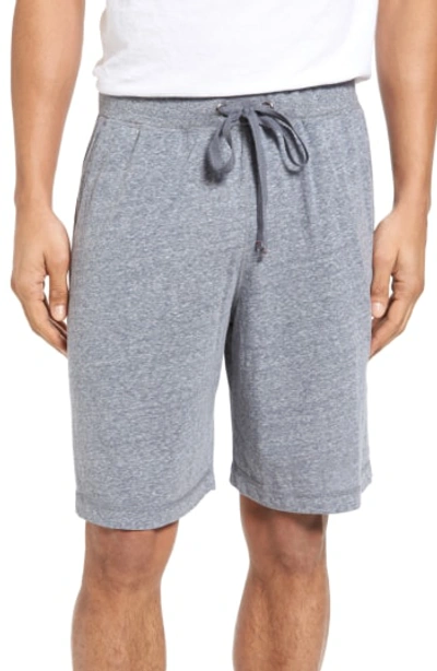 Shop Daniel Buchler Recycled Cotton Blend Lounge Shorts In Blue Flats