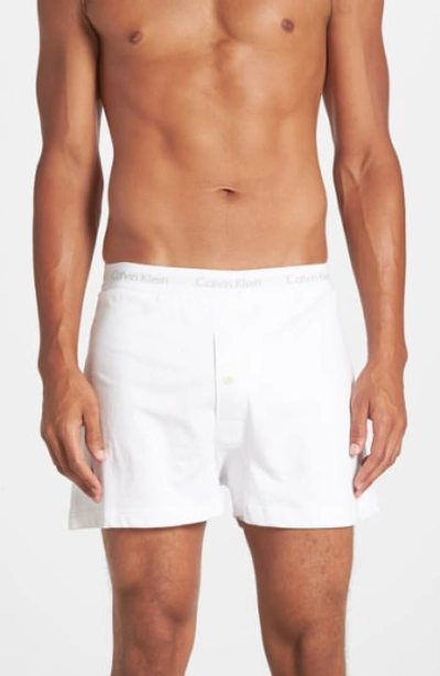 Shop Calvin Klein 3-pack Cotton Boxers In White
