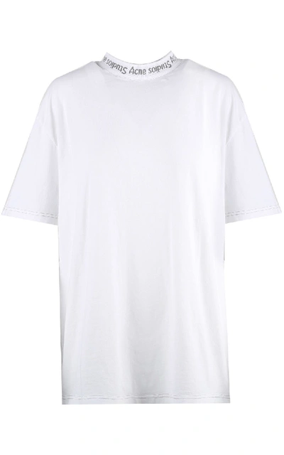 Shop Acne Studios Gojina Oversized Cotton-jersey T-shirt In Bianco