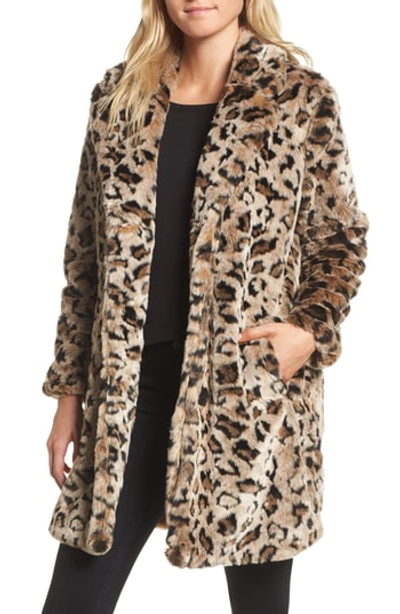Shop Cupcakes And Cashmere Abeni Faux Fur Coat In Leopard