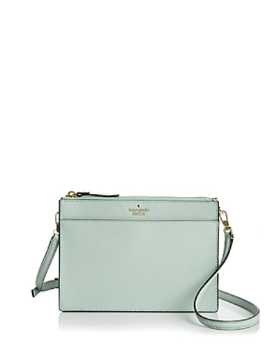Shop Kate Spade New York Cameron Street Clarise Leather Crossbody In Misty Mint Green/gold