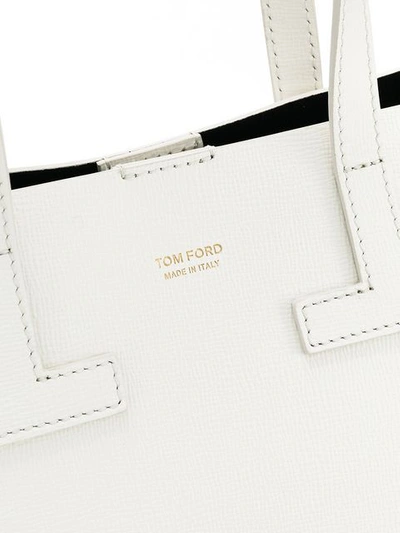 Shop Tom Ford Small T Tote Bag - White