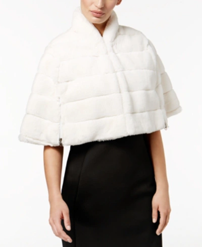Faux fur Capelet In Ivory