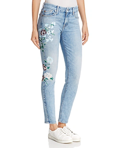 Shop 7 For All Mankind The Ankle Skinny In Radiant Wythe W Floral In Radiant Wythe Floral