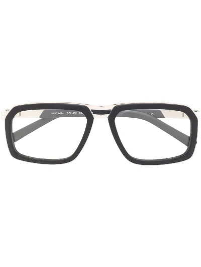Shop Cazal Graphic Aviator Glasses - Black