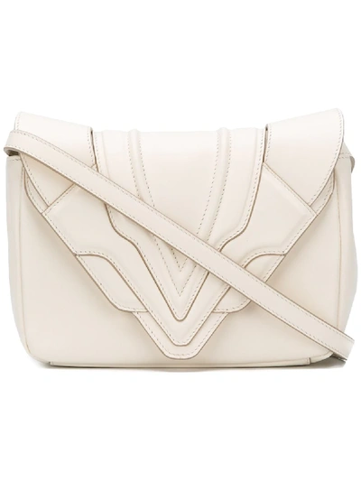 Shop Elena Ghisellini Panelled Flap Handbag