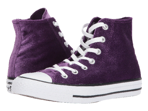 velvet high top converse