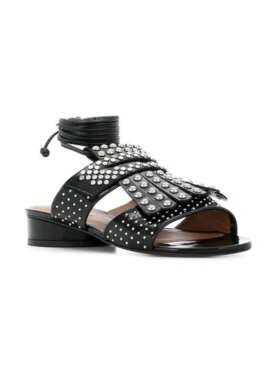 Shop Robert Clergerie Studded Open Toe Sandals In Black