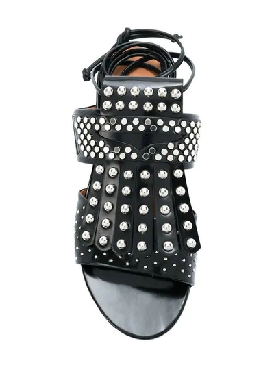 Shop Robert Clergerie Studded Open Toe Sandals In Black