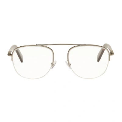 Shop Tom Ford Silver Ft5450 Pilot Glasses