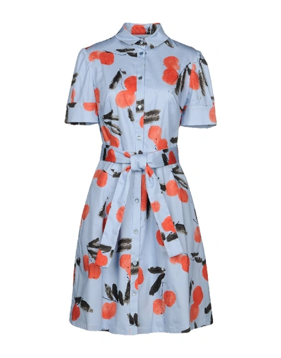 Shop Carolina Herrera Knee-length Dress In Sky Blue