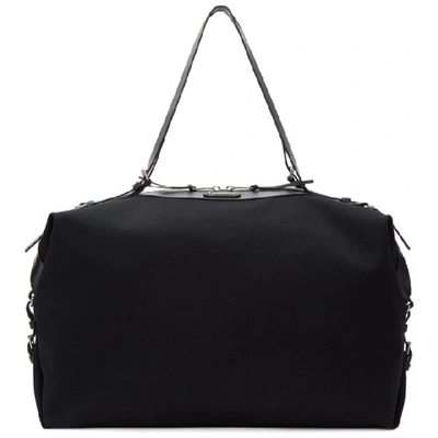 Shop Saint Laurent Black Large Id Duffle Bag In 1000 Black