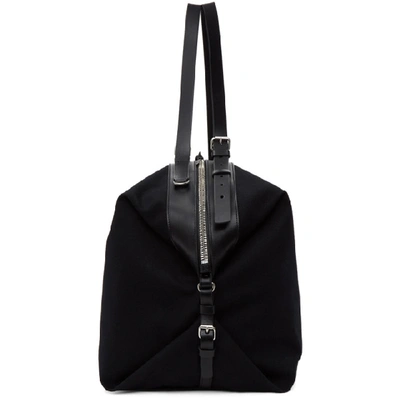 Shop Saint Laurent Black Large Id Duffle Bag In 1000 Black