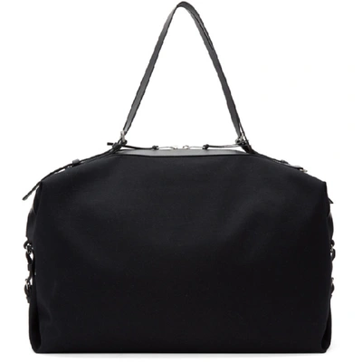 Shop Saint Laurent Black Large Id Duffle Bag In 1000 Black