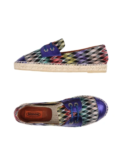 Shop Missoni Espadrilles In Dark Purple