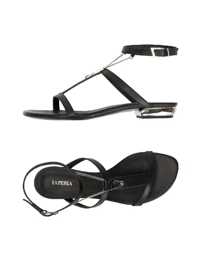 Shop La Perla Sandals In Black