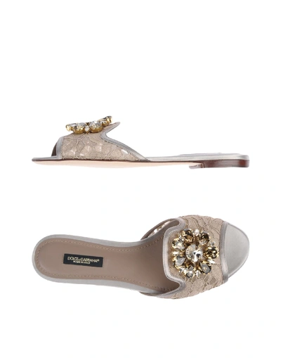 Shop Dolce & Gabbana Sandals In Khaki