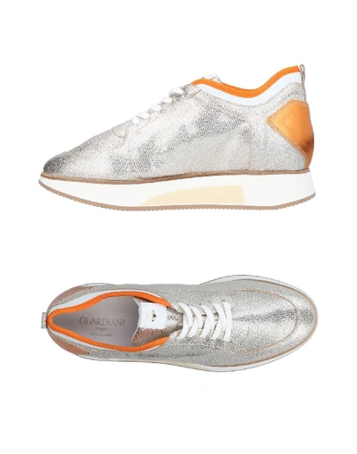 Shop Alberto Guardiani Sneakers In Platinum