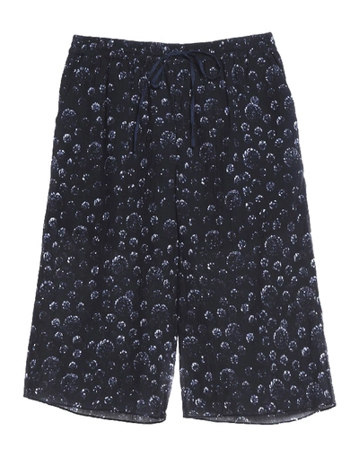 Shop Tibi Cropped Pants & Culottes In Dark Blue