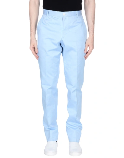 Shop Thom Browne Casual Pants In Sky Blue