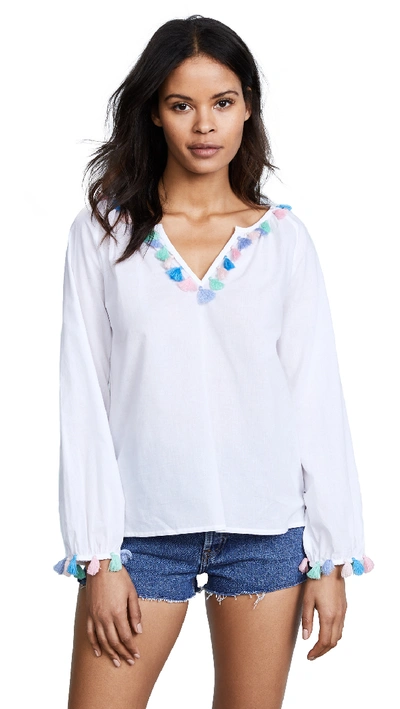 Shop Pampelone Pastel Mambo Blouse In White