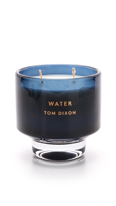 Shop Tom Dixon Medium Water Scented Candle In Blue
