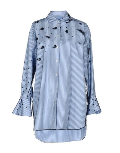 Shop Valentino Garavani Woman Shirt Sky Blue Size 4 Polyamide, Cotton, Polyester