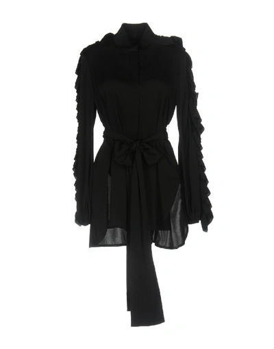 Shop Ellery Woman Shirt Black Size 4 Silk, Lycra