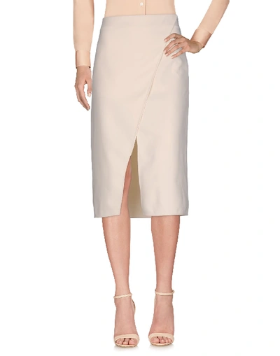 Shop Acne Studios Midi Skirts In Ivory