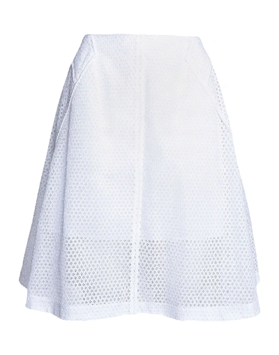 Shop Nina Ricci Knee Length Skirt In White