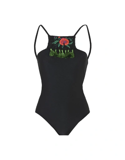 Shop Água De Coco One-piece Swimsuits In Black