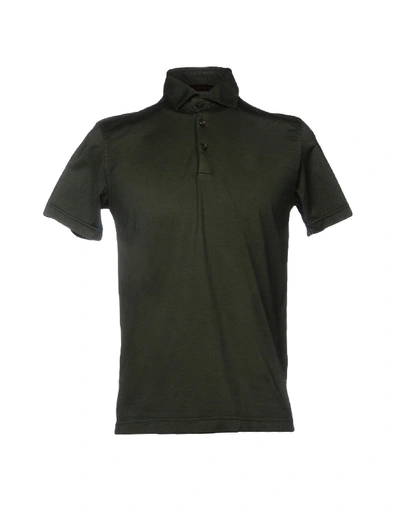 Shop Jeordie's Polo Shirt In Military Green