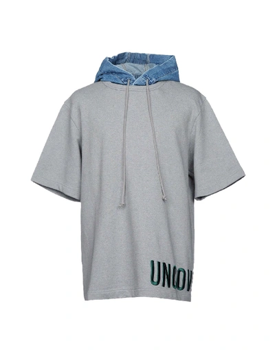 Shop Juunj Hooded Sweatshirt In Grey