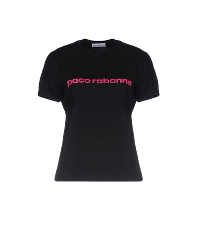 Shop Paco Rabanne T-shirts In Black