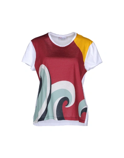 Shop Red Valentino T-shirts In Maroon