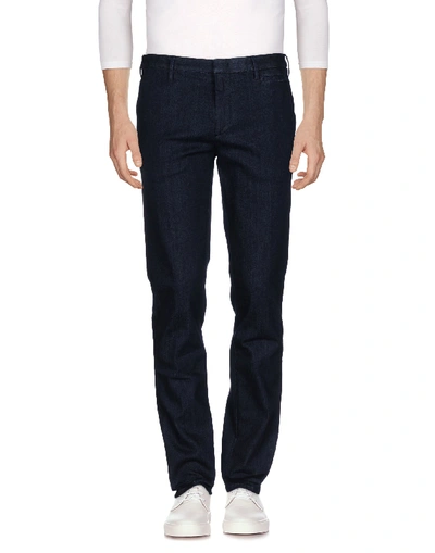 Shop Prada Man Denim Pants Blue Size 34 Cotton, Polyurethane