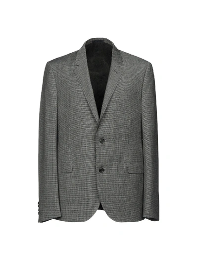 Shop Lanvin Blazer In Steel Grey