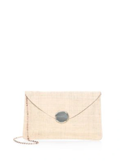 Shop Kayu Capri Straw Clutch In Gold