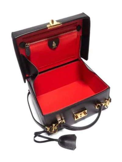 100% AUTH NWT $2,590 Mark Cross LARGE Grace Box Bag, Black Saffiano  Leather,Rare