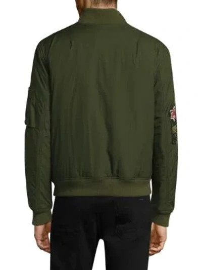 Shop As65 Ripstop Coyote Fur-lined Bomber Jacket In Green