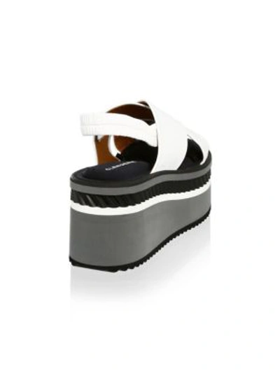 Shop Robert Clergerie Omin Leather Platform Wedge Slingback Sandals In Multi