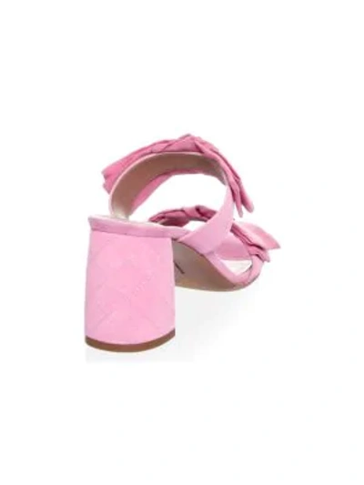Shop Tabitha Simmons Barbi Suede Slides In Pink