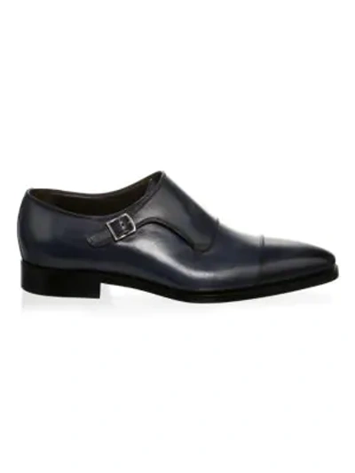 Shop To Boot New York Ludlum Leather Monk Strap In Blue