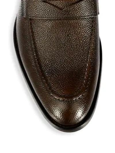 Shop To Boot New York James Leather Penny Loafers In Dark Brown