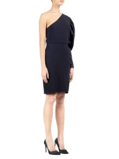 Shop Stella Mccartney One-shoulder Dress In Midnight